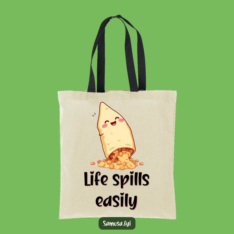 Funny Giggling Samosa Cartwheel Tote Bag - Chic & Comical Snack Carrier