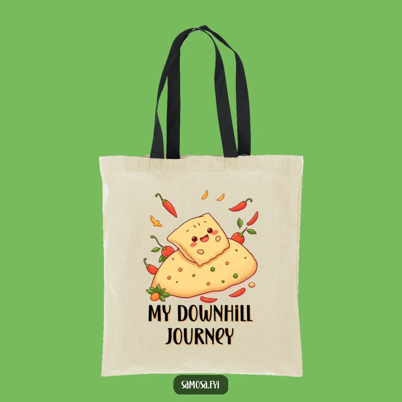 Funny Cheerful Samosa Pepper Slide Tote Bag: Carry Your Adventure, Great Market Gift